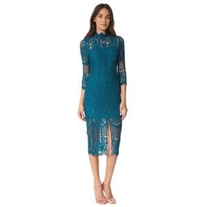 Yumi Kim Teal Lace Mini Dress